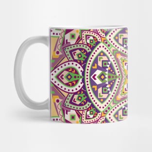 Purple and Green Boho Quilt Mug